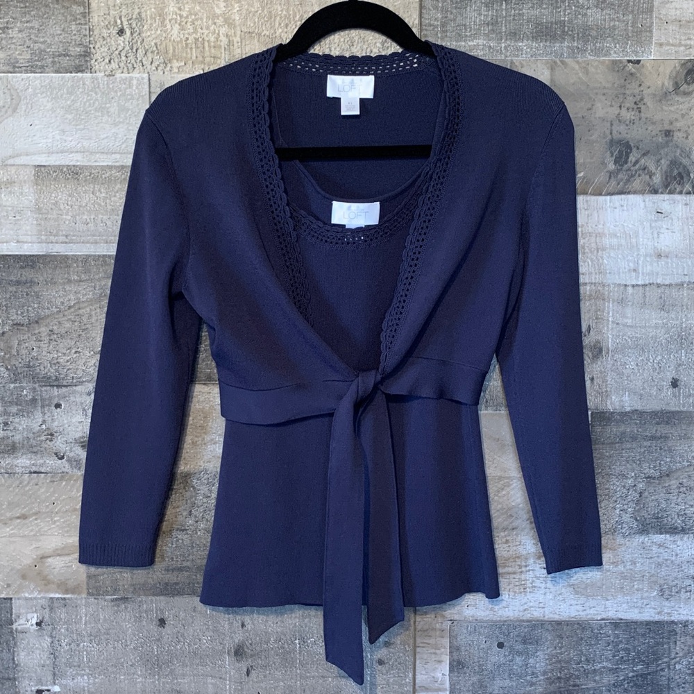 Loft Navy Sweater Set Size XS - Picture 14 of 16